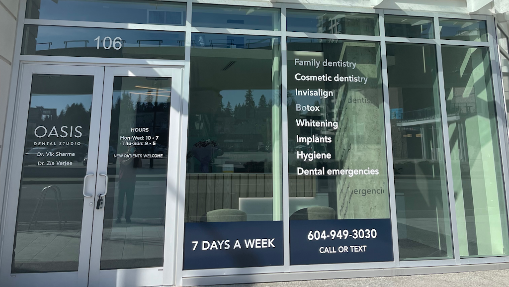 Oasis Dental Studio | 567 Clarke Rd Unit 106, Coquitlam, BC V3J 0L1, Canada | Phone: (604) 949-3030