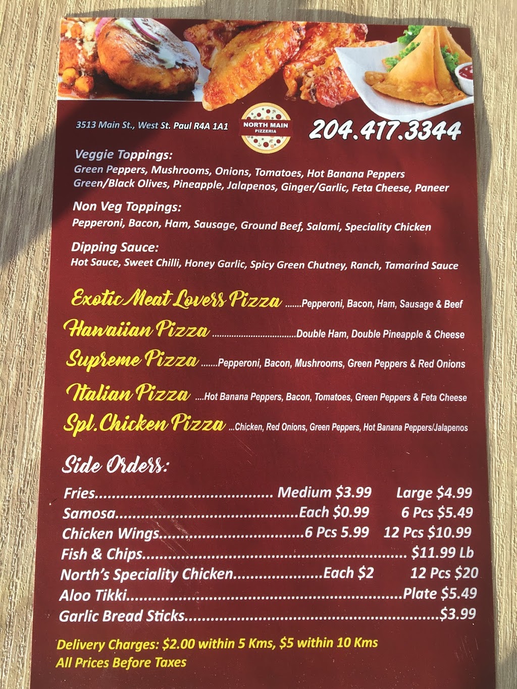 NORTH MAIN PIZZA | 3513 Main St, West Saint Paul, MB R4A 1A1, Canada | Phone: (204) 417-3344
