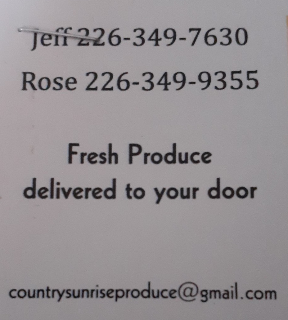 Country Sunrise Produce | 7725 Haggerty Rd, Bothwell, ON N0P 1C0, Canada | Phone: (226) 349-9355