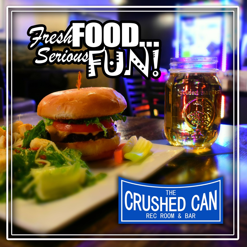 The Crushed Can Rec Room & Bar | 82 Manitoba St W, Moose Jaw, SK S6H 1P7, Canada | Phone: (306) 694-4900