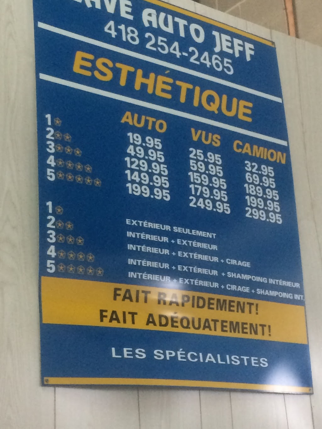 Lave-Auto Jeff | car repair | 530 Rue Maurice-Bois, Québec, QC G1M 3G3, Canada | 4182542465 OR +1 418-254-2465