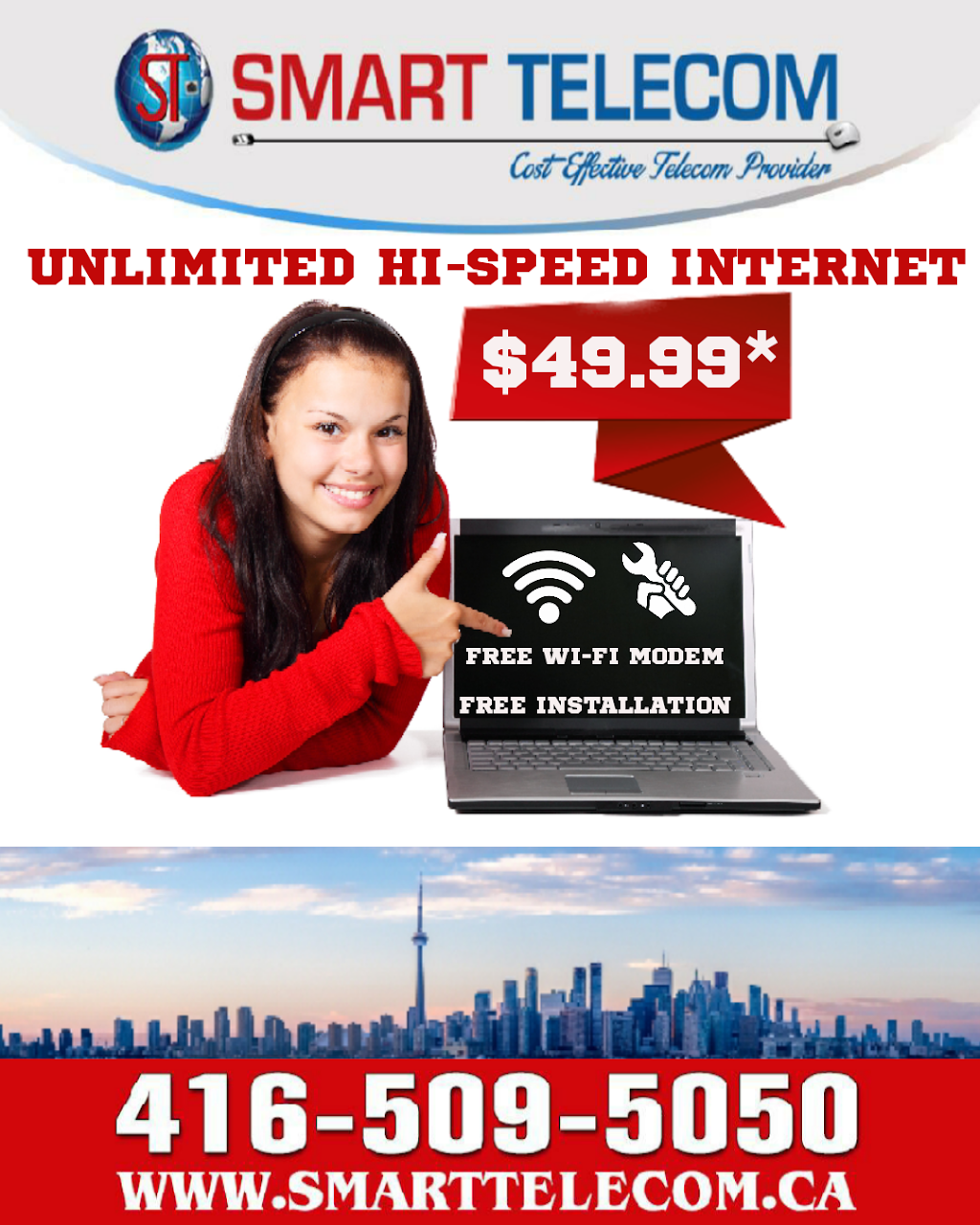 SMART TELECOM | 3250 Lawrence Ave E, Toronto, ON M1H 1A4, Canada | Phone: (416) 509-5050