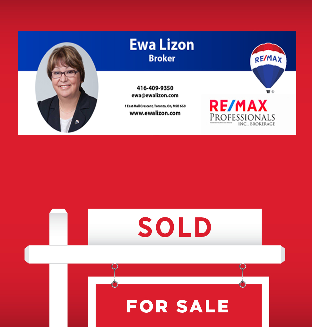 Ewa Lizon - Real Estate Broker- RE/MAX Professionals Inc. | 1 The East Mall Crescent, Etobicoke, ON M9B 6G8, Canada | Phone: (416) 409-9350