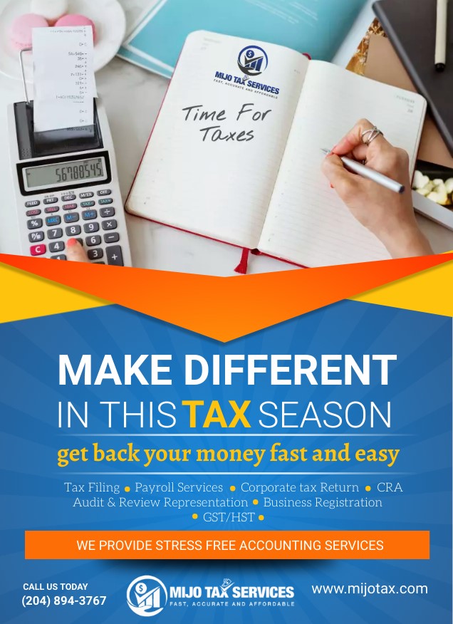 Mijo Tax Services | 2125 14a Ave NW, Edmonton, AB T6T 2R4, Canada | Phone: (204) 894-3767