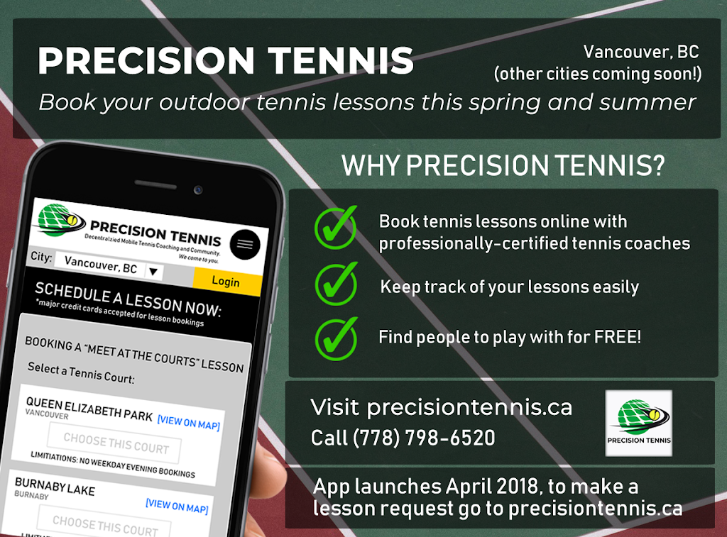 Precision Tennis Lessons | 4600 Cambie St, Vancouver, BC V5Y 2M9, Canada | Phone: (778) 798-6520