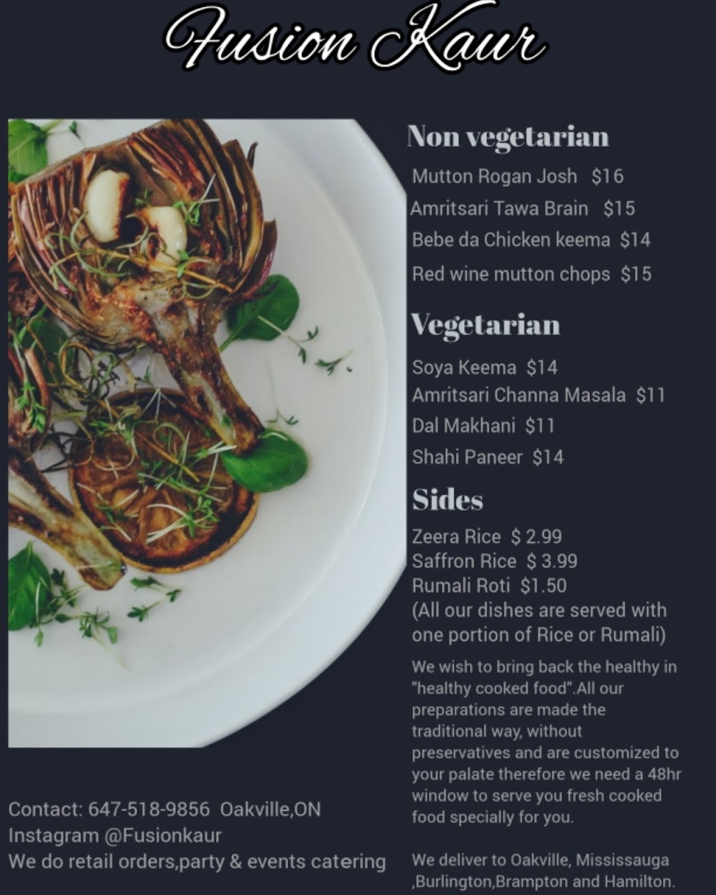FusionKaur | 2460 Post Rd, Oakville, ON L6H 0J2, Canada | Phone: (647) 518-9856