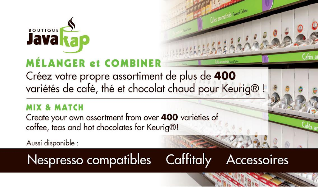 Boutique Java Kap | 4583 Boulevard Saint-Charles, Pierrefonds, QC H9H 3C7, Canada | Phone: (514) 675-4410