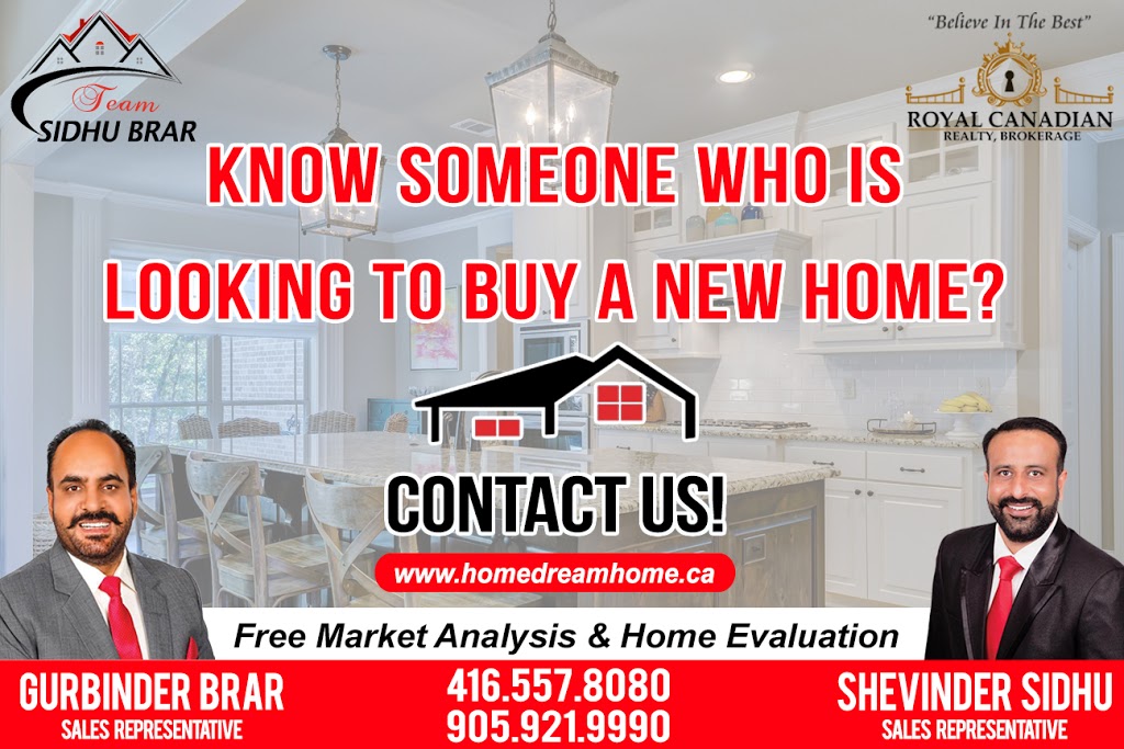 Team Sidhu-Brar | 29 Dewside Dr, Brampton, ON L6R 3B7, Canada | Phone: (416) 557-8080