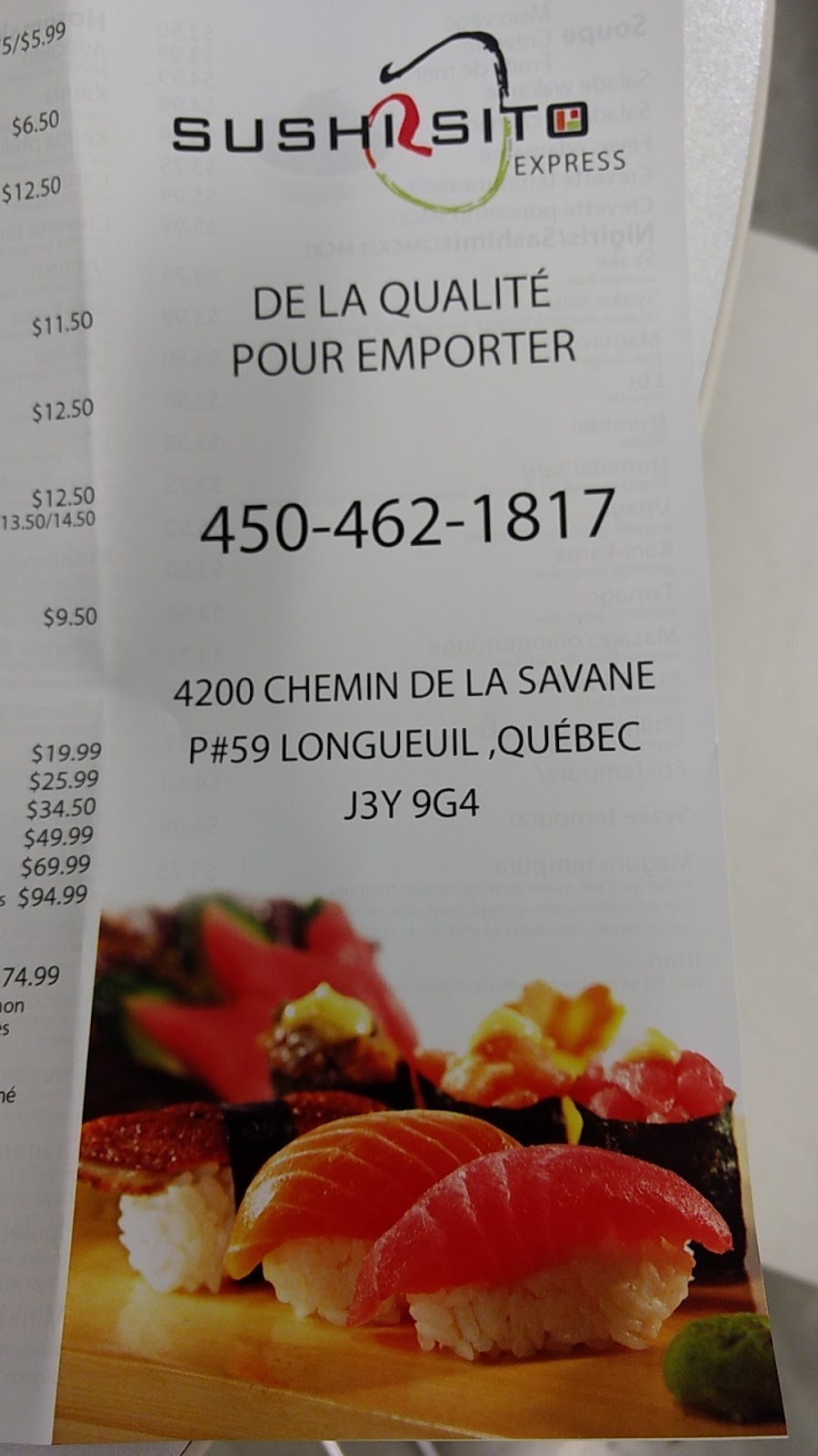 Sushi Sito Express Inc. | 4200 Ch. de la Savane, Saint-Hubert, QC J3Y 9G4, Canada | Phone: (450) 462-1817