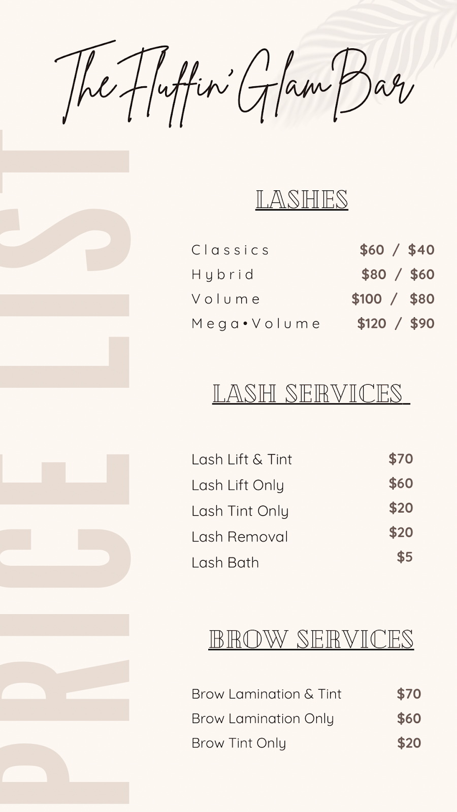 The Fluffin’ Glam Bar | 2867 Dempster Ave, Innisfil, ON L9S 1B9, Canada | Phone: (647) 987-8755
