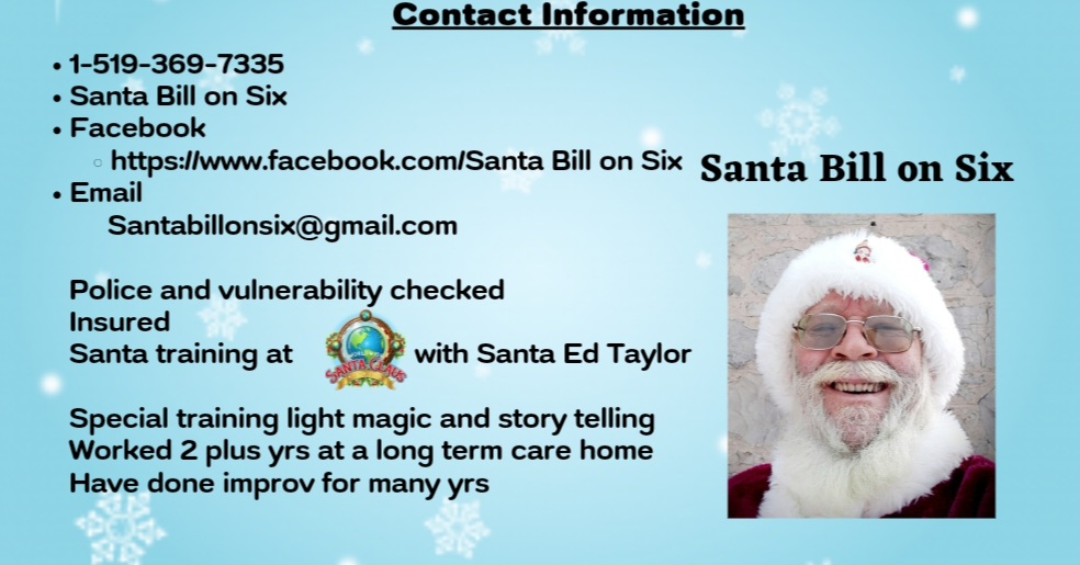 Santa Bill on Six | 312616 Hwy 6 RR3, Durham, ON N0G 1R0, Canada | Phone: (519) 369-7335