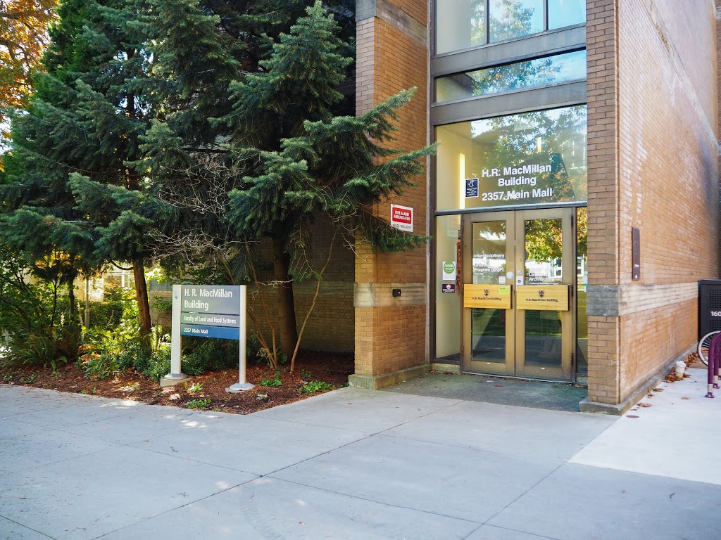 UBC Faculty of Land and Food Systems | 2357 Main Mall, Vancouver, BC V6T 1Z4, Canada | Phone: (604) 822-1219
