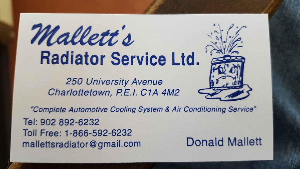 Malletts Radiator Service Ltd | 441 Brackley Point Rd, Brackley, PE C1E 3C2, Canada | Phone: (902) 892-6232