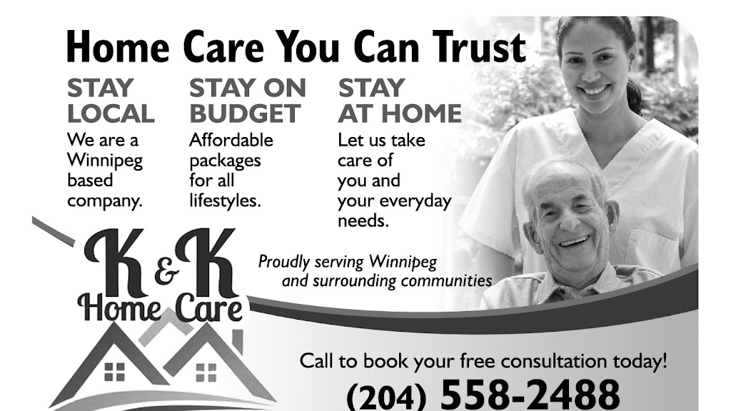 K & K Home Care | health | 70 Tackaberry Way, Winnipeg, MB R3W 0K8, Canada | 2045582488 OR +1 204-558-2488