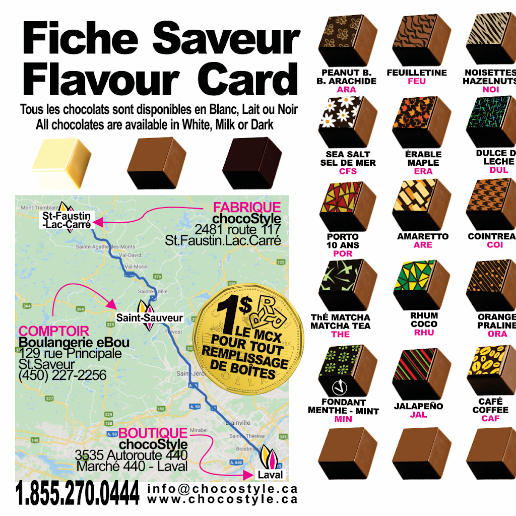 chocoStyle St-Sauveur | bakery | 129 Rue Principale, Saint-Sauveur, QC J0R 1R6, Canada | 4502272256 OR +1 450-227-2256