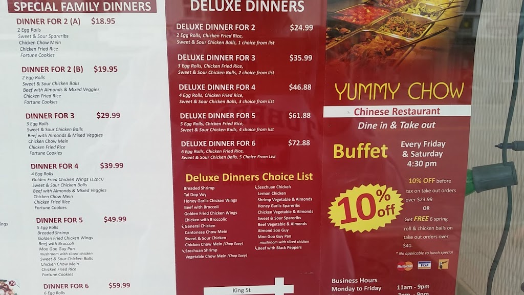 Yummy Chow Chinese Restaurant | 162 Main Street of Delhi, Delhi, ON N4B 2L9, Canada | Phone: (519) 582-3938