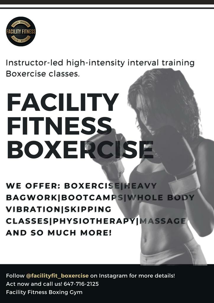 FacilityFitnessBoxercise | 1472 Thornton Rd N #9, Oshawa, ON L1H 7K4, Canada | Phone: (647) 716-2125