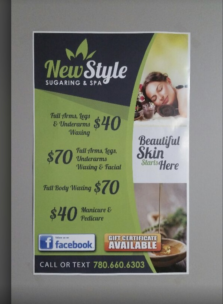 New Style Sugaring & Spa | 2939 11 St NW, Edmonton, AB T6T 0X7, Canada | Phone: (780) 660-6303