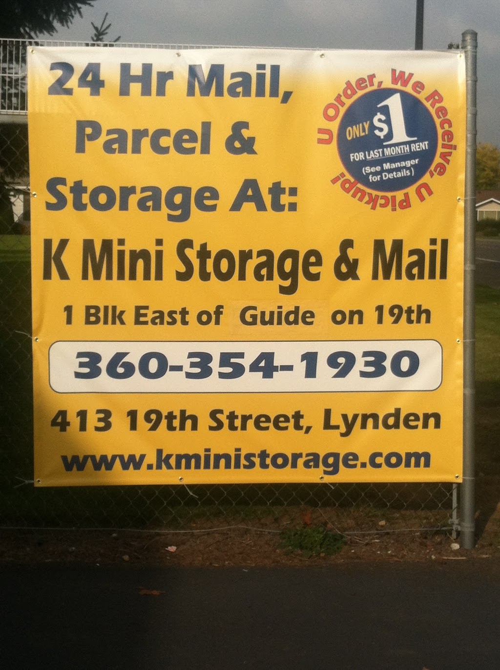 K Mini Storage & Mail | 413 19th St, Lynden, WA 98264, USA | Phone: (360) 354-1930