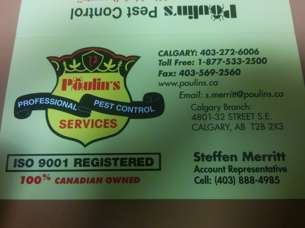Poulins Pest Control Calgary | 4801 32 St SE, Calgary, AB T2B 2X3, Canada | Phone: (403) 272-6006