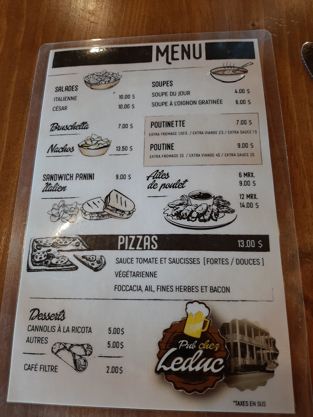 Pub chez Leduc | 173 Rue Desjardins, Mandeville, QC J0K 1L0, Canada | Phone: (450) 386-7777