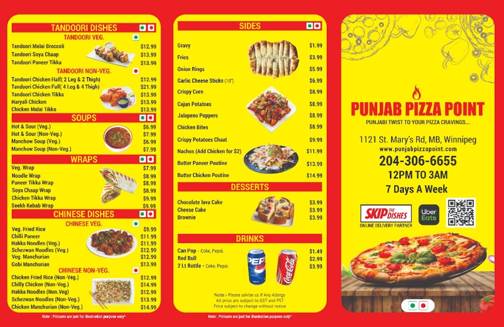 PUNJAB PIZZA POINT | 1121 St Marys Rd, Winnipeg, MB R2M 3T7, Canada | Phone: (204) 306-6655