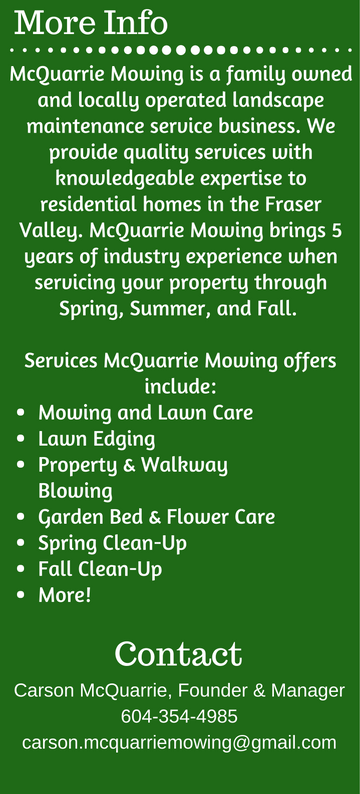 McQuarrie Mowing | Walnut Ave, Abbotsford, BC V2S 2S4, Canada | Phone: (604) 354-4985