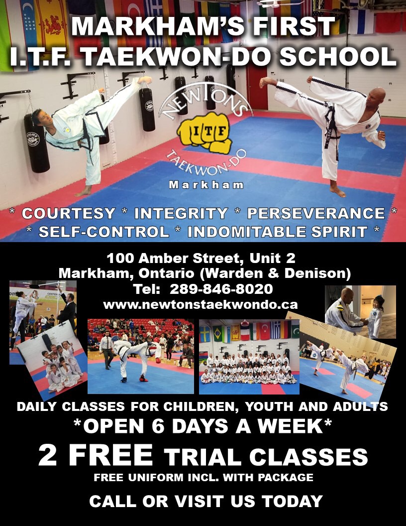 Newtons ITF School of Taekwon-do (Markham) | 100 Amber St Unit 2, Markham, ON L3R 3A2, Canada | Phone: (289) 846-8020