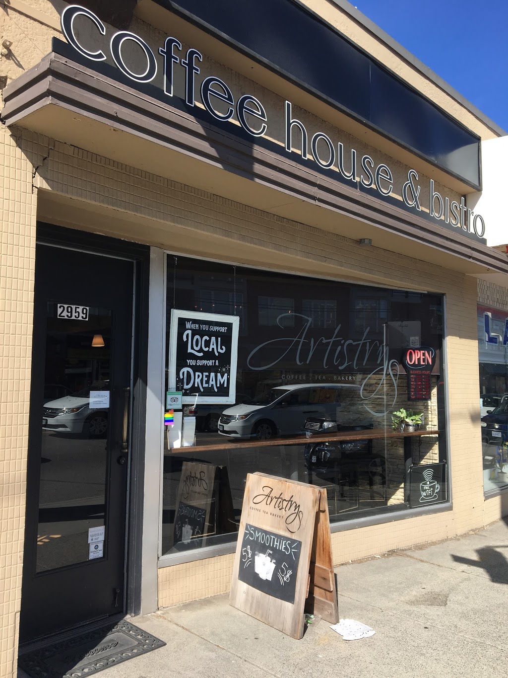 Artistry Coffee Shop | 2959 W 4th Ave, Vancouver, BC V6K 1R3, Canada | Phone: (604) 588-1302