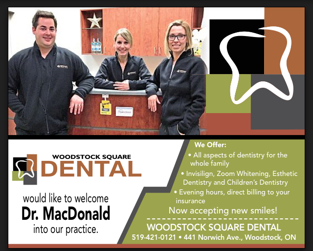 Woodstock Square Dental | 441 Norwich Ave, Woodstock, ON N4S 3W4, Canada | Phone: (519) 421-0131