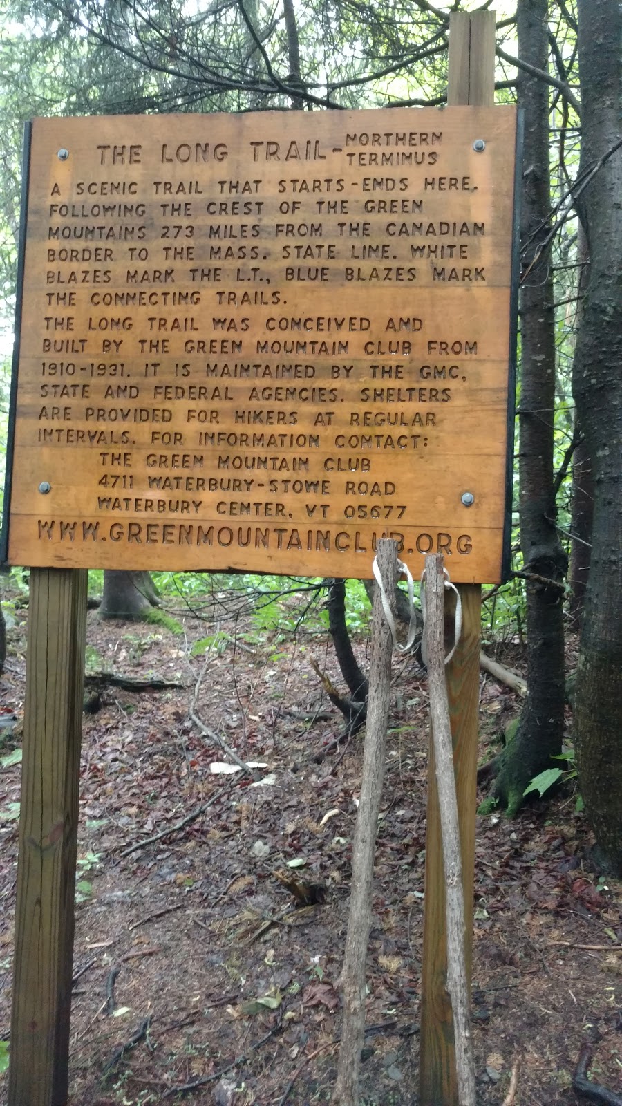 The Long Trail Northern Terminus | Jay, VT 05859, USA