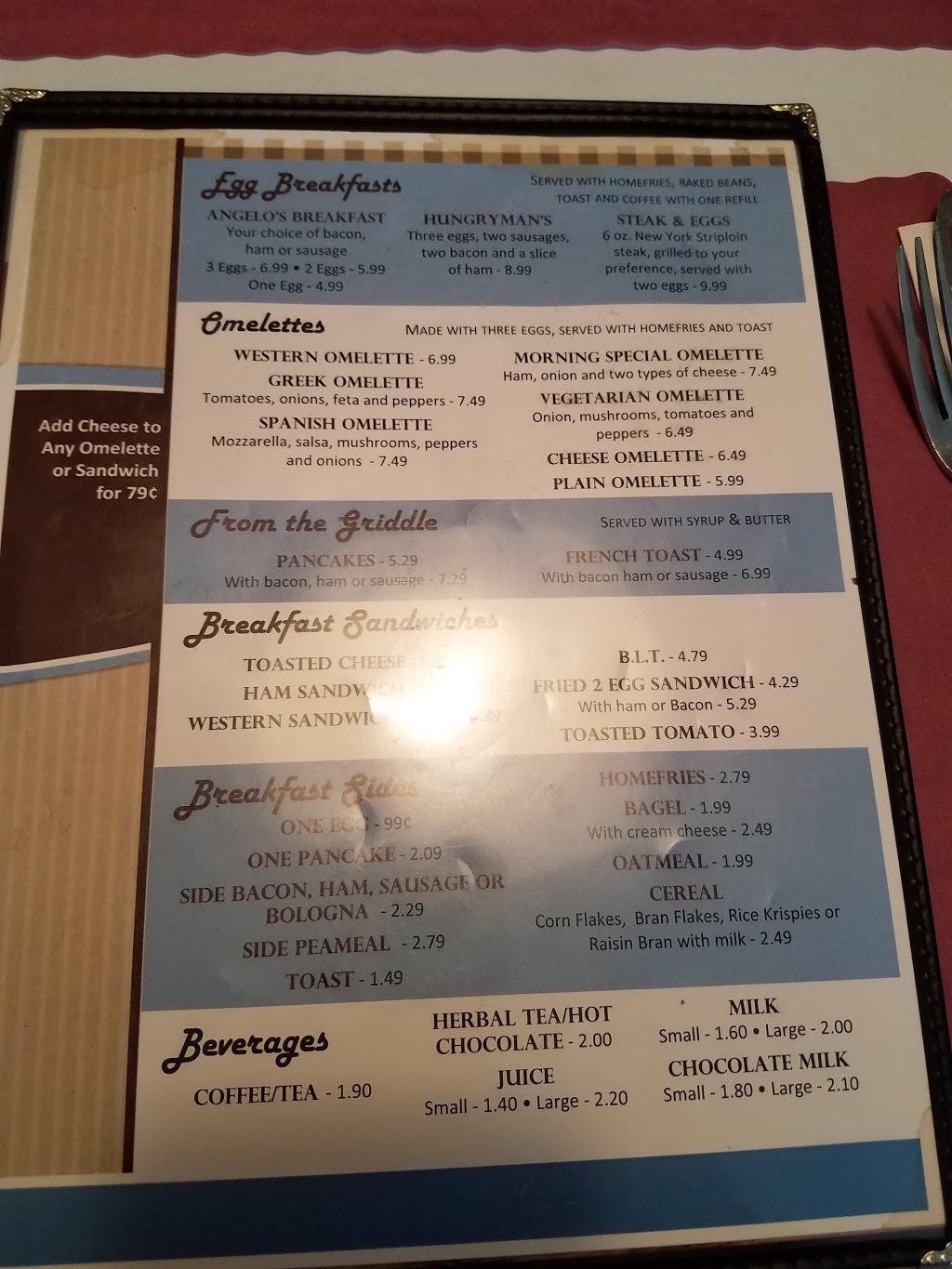 Angelos Restaurant & Bar | 2025 44, Spencerville, ON K0E 1X0, Canada | Phone: (613) 925-4507