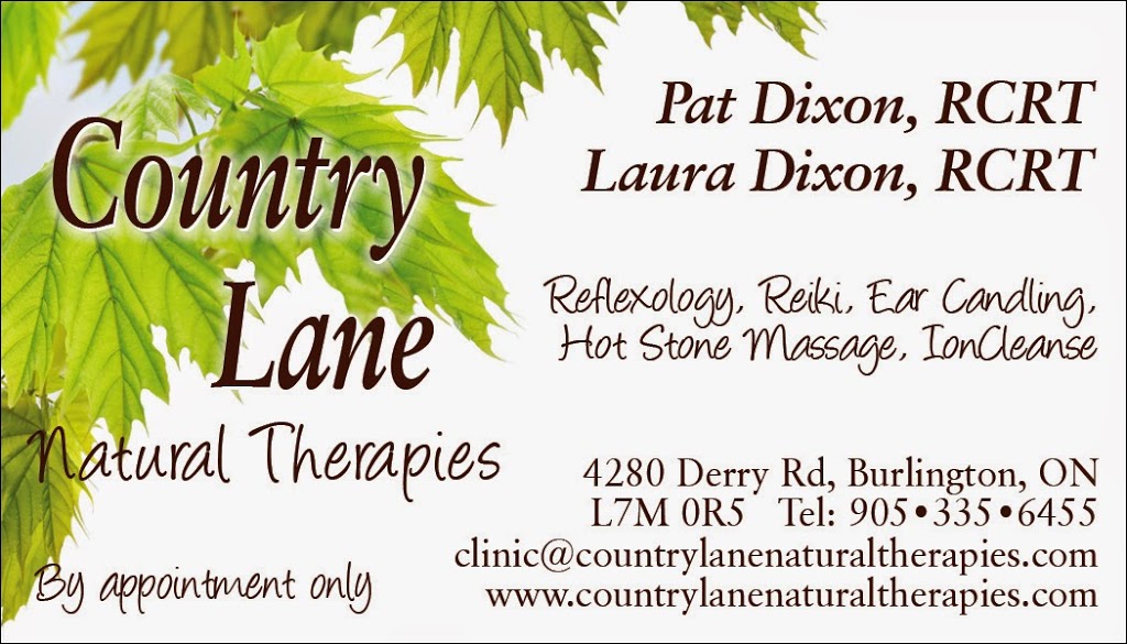 Country Lane Natural Therapies | 4280 Derry Rd, Burlington, ON L7M 0R5, Canada | Phone: (905) 335-6455