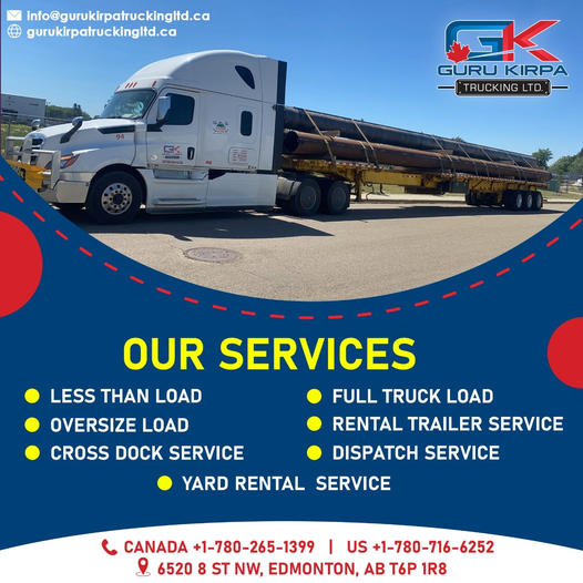 Guru Kirpa Trucking Ltd | 6520 8 St NW, Edmonton, AB T6P 1R8, Canada | Phone: (780) 297-1399