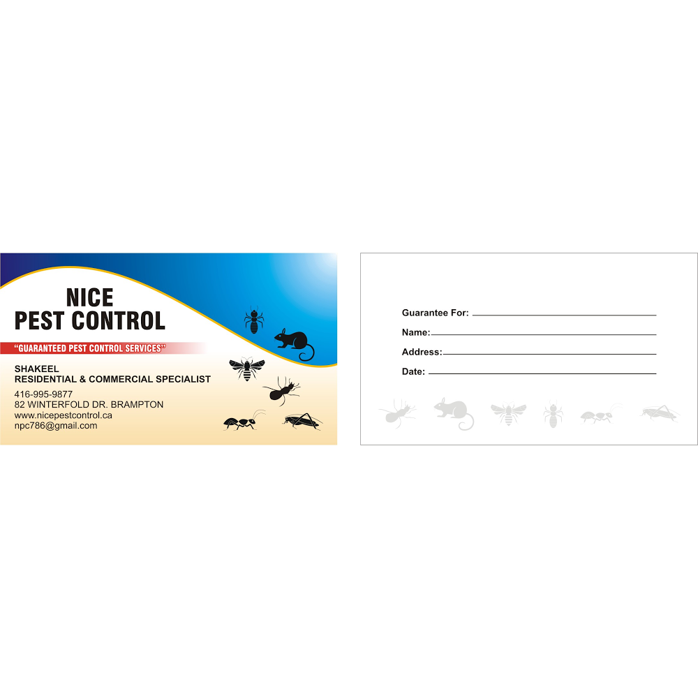 NICE PEST CONTROL | 49 Miramar St, Brampton, ON L6R 2S6, Canada | Phone: (416) 995-9877