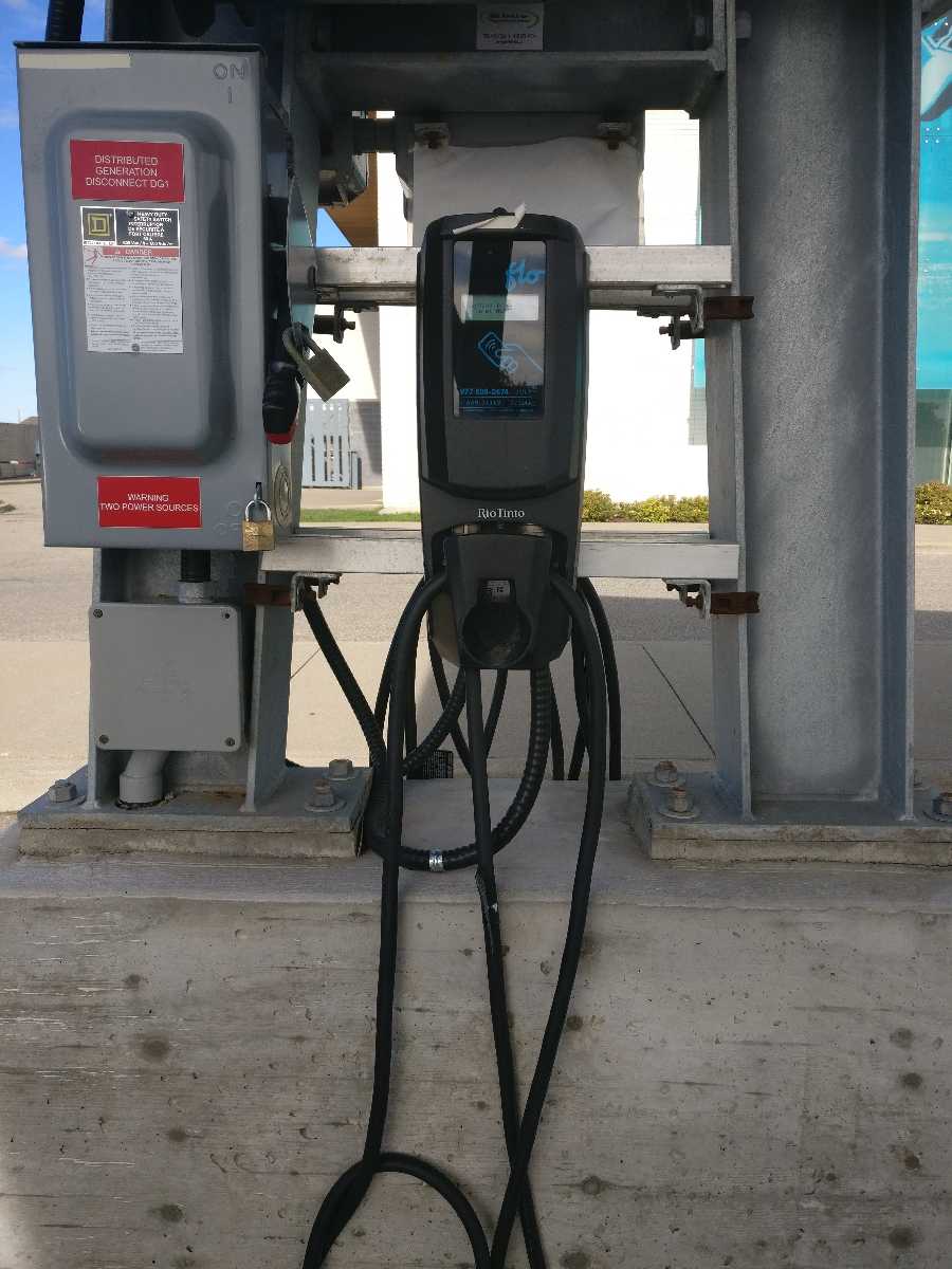 EV Solar Charging Station Brampton Soccer Centre parking lot