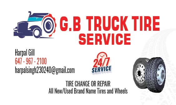 GB Truck Tire Service | 5 Zanetta Cres, Brampton, ON L6Y 6A3, Canada | Phone: (647) 967-2100
