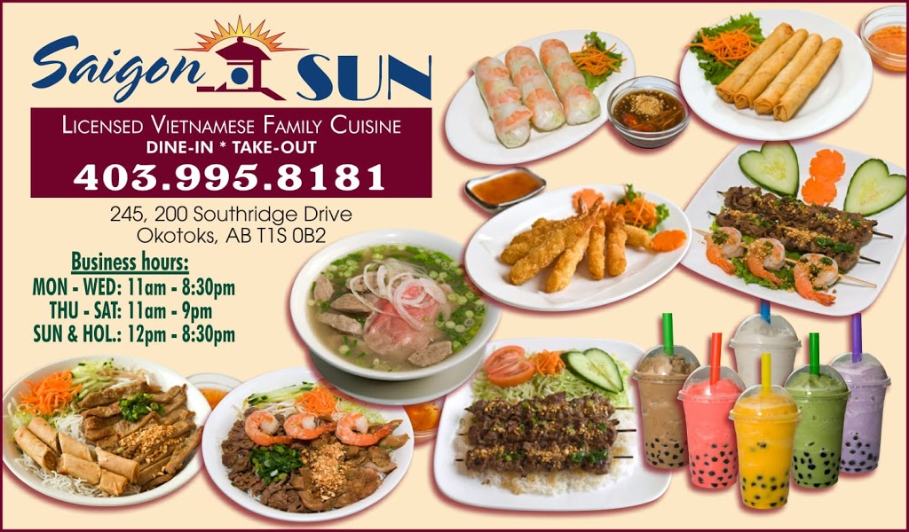 Saigon Sun | 200 Southridge Dr, Okotoks, AB T1S 0B2, Canada | Phone: (403) 995-8181