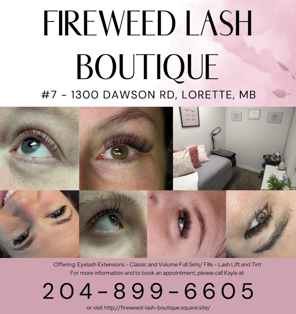 Fireweed Lash Boutique | 1300 Dawson Rd, Lorette, MB R5K 0T2, Canada | Phone: (204) 899-6605