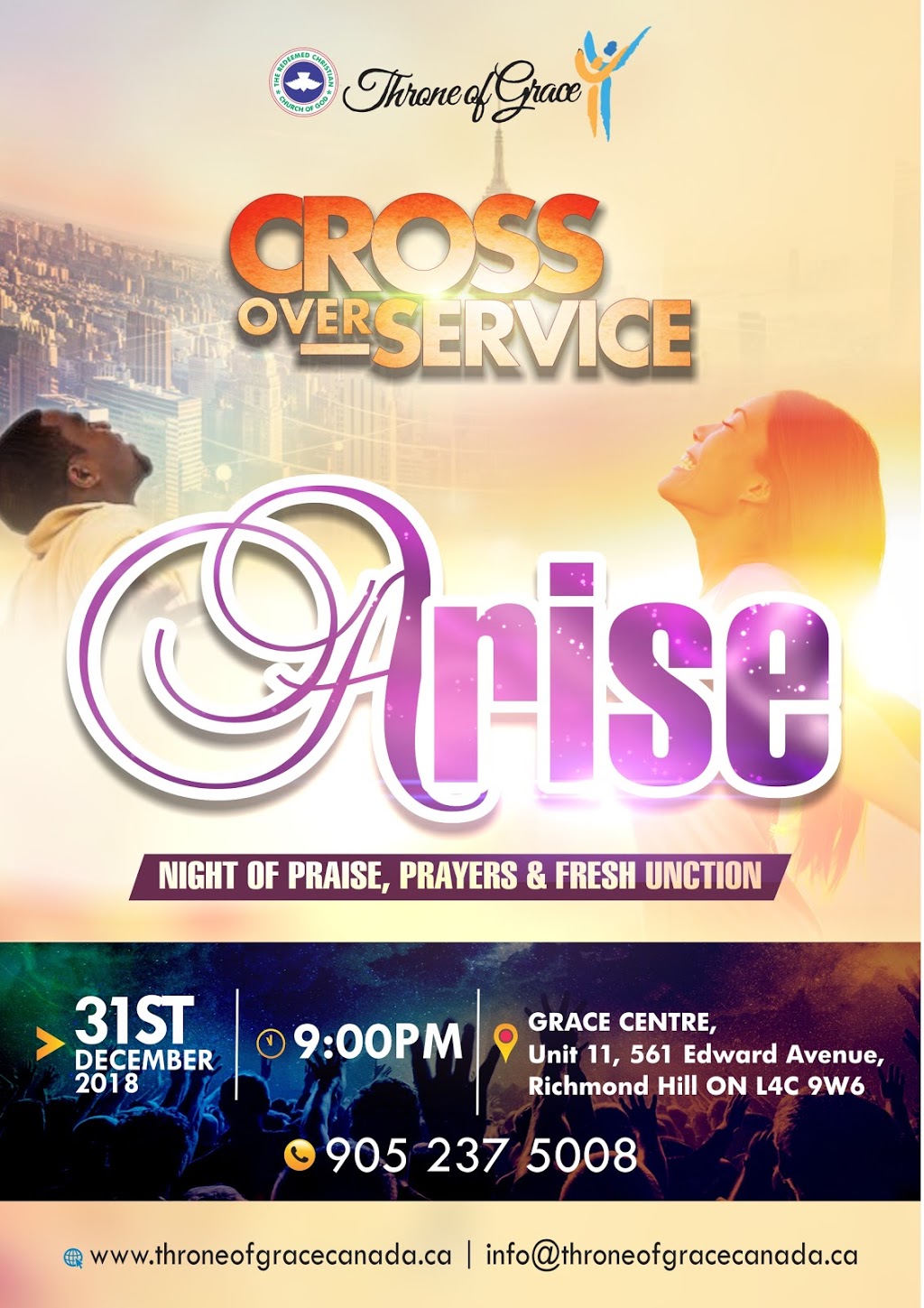RCCG Throne of Grace | Grace Centre, 561 Edward Ave #11, Richmond Hill, ON L4C 9W6, Canada | Phone: (416) 820-8136
