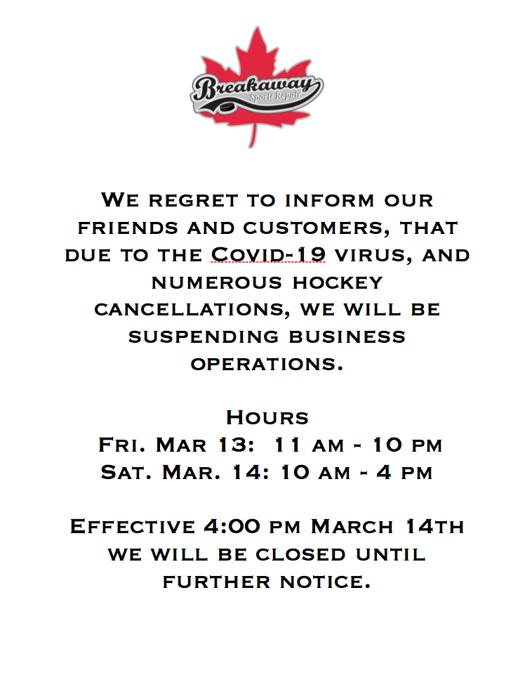 Breakaway Sports Repair | 149 Canada Olympic Rd SW #101, Calgary, AB T3B 6B7, Canada | Phone: (403) 247-5600