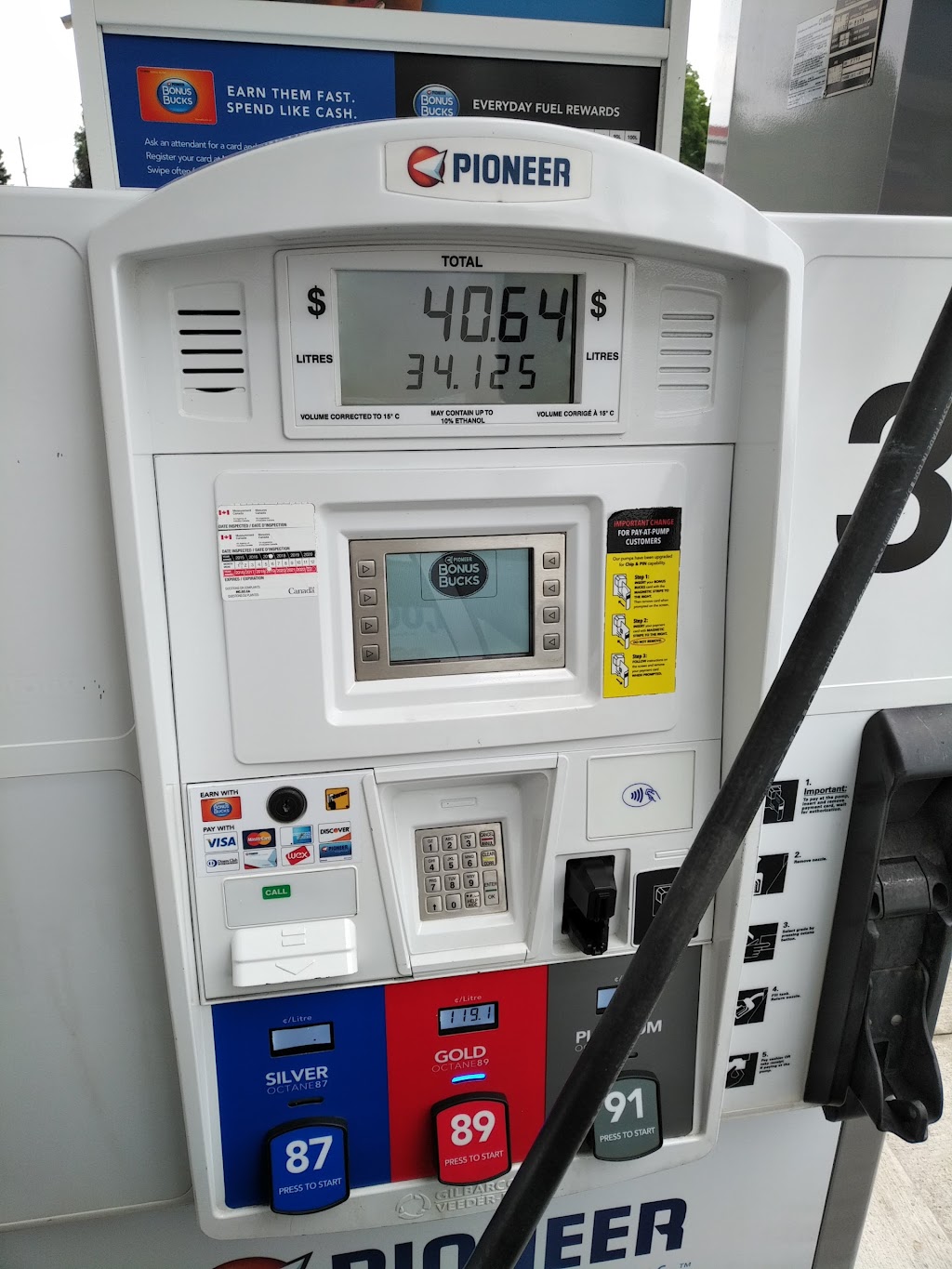 Pioneer - Gas Station | 145 Hespeler Rd, Cambridge, ON N1R 3G9, Canada | Phone: (519) 624-4000