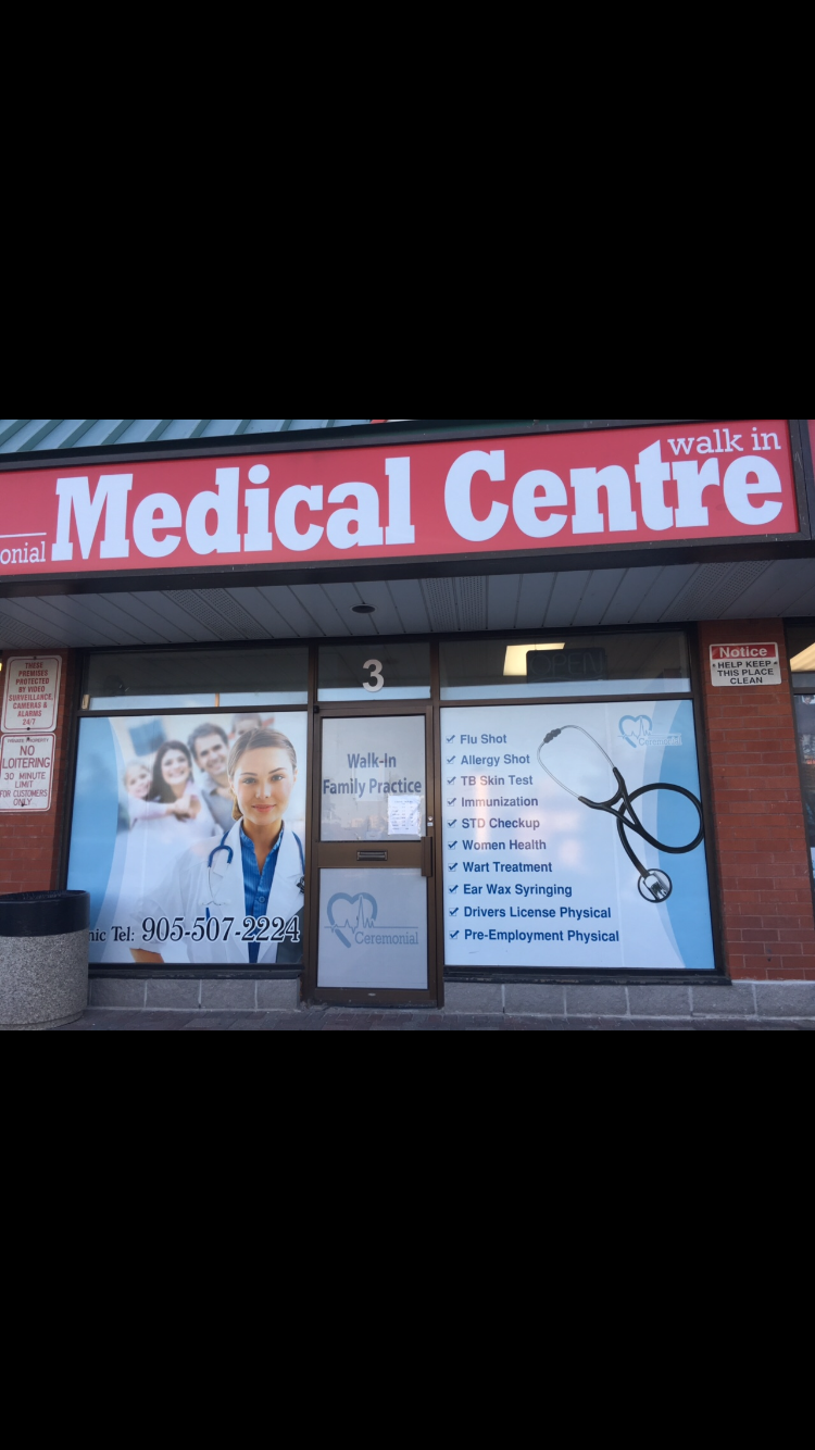 Ceremonial Medical Centre | 223 Ceremonial Dr Unit 3, Mississauga, ON L5R 2N3, Canada | Phone: (905) 507-2224