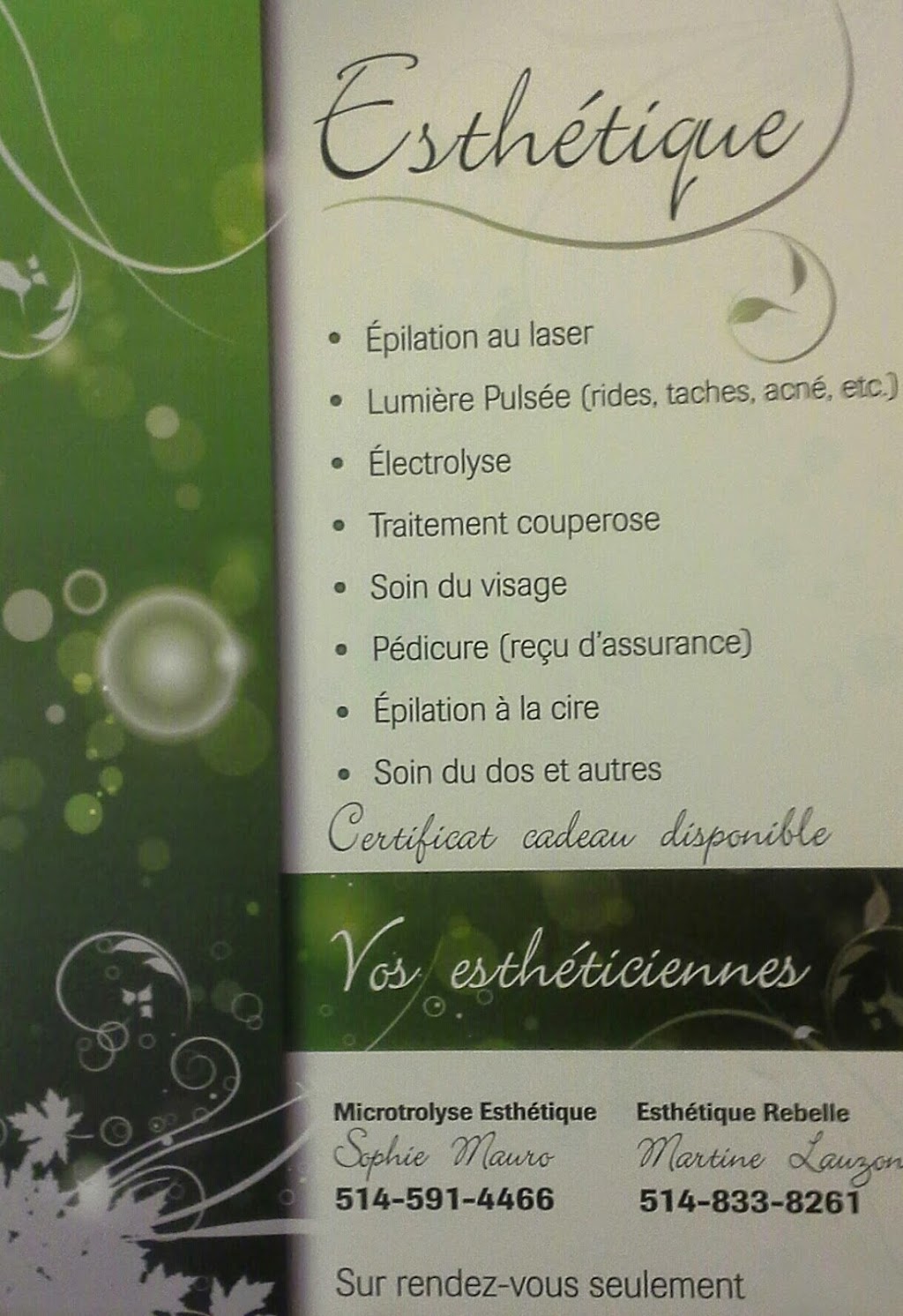 Esthétique Rebelle | 4793 Bd Dagenais O Bureau 207, Laval, QC H7R 1L7, Canada | Phone: (514) 833-8261