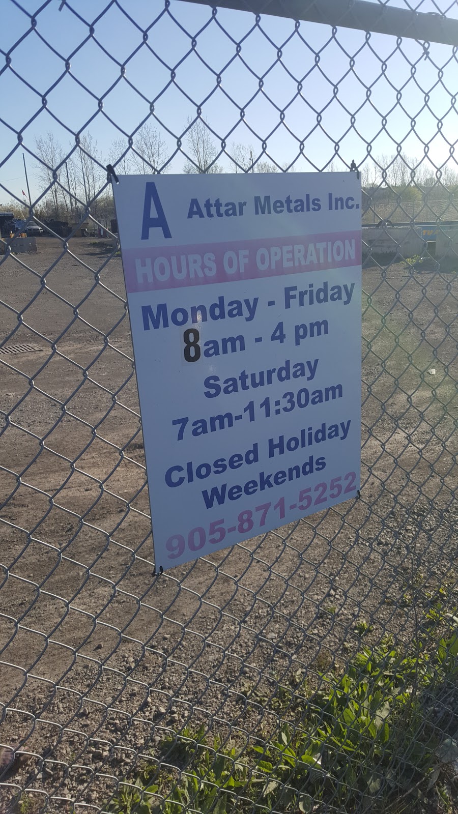 Attar Metals Inc. (Fort Erie) | 177 Dunlop St, Fort Erie, ON L2A 4H7, Canada | Phone: (905) 871-5252