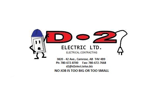 D-2 Electrical Ltd | 3820 42 Ave, Camrose, AB T4V 4B9, Canada | Phone: (780) 672-8700