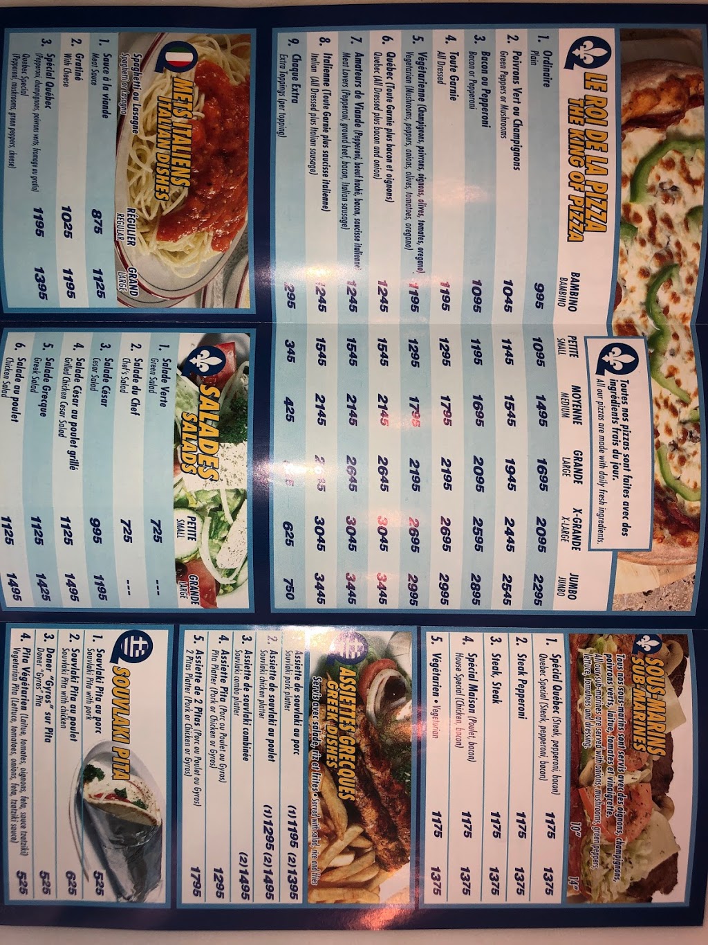 Quebec Pizzeria | 550 Rue Fridolin, Laval, QC H7P 4A7, Canada | Phone: (450) 622-6464