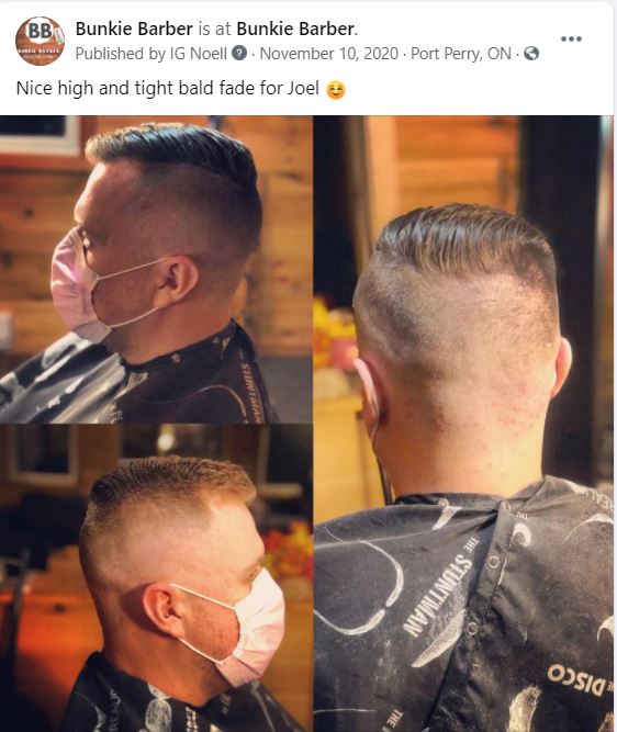 Bunkie Barber | 85 Williams Point Rd, Port Perry, ON L0B 1E0, Canada | Phone: (905) 718-2084