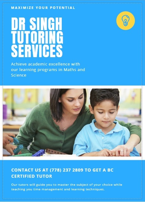 Dr Singh Tutor | 12427 69 Ave, Surrey, BC V3W 0L7, Canada | Phone: (778) 237-2809