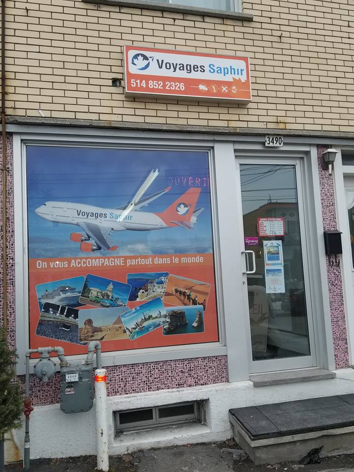 Voyages Saphir | 3490 Rue Fleury E, Montréal-Nord, QC H1H 2R9, Canada | Phone: (514) 852-2326